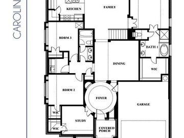 Floor Plan, 1107 Wrenwood Drive, Justin, TX, 76247, 