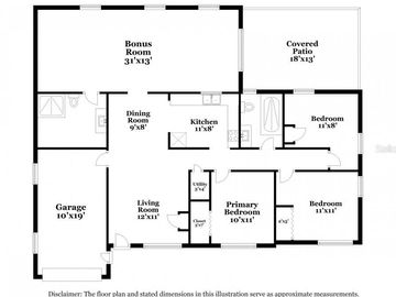 Floor Plan, 6471 TIFTON PLACE, Orlando, FL, 32807, 