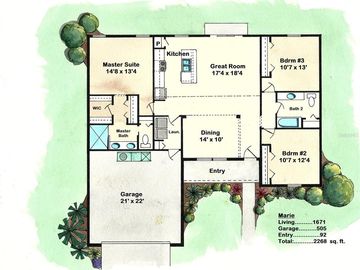 Floor Plan, 12566 SW 80TH STREET, Dunnellon, FL, 34432, 
