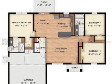 Floor Plan, 2615 W VENTURA LANE, Citrus Springs, FL, 34434, 